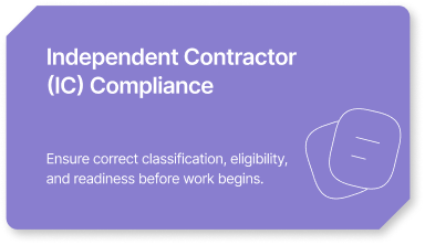 Independent Contractor (IC) Compliance